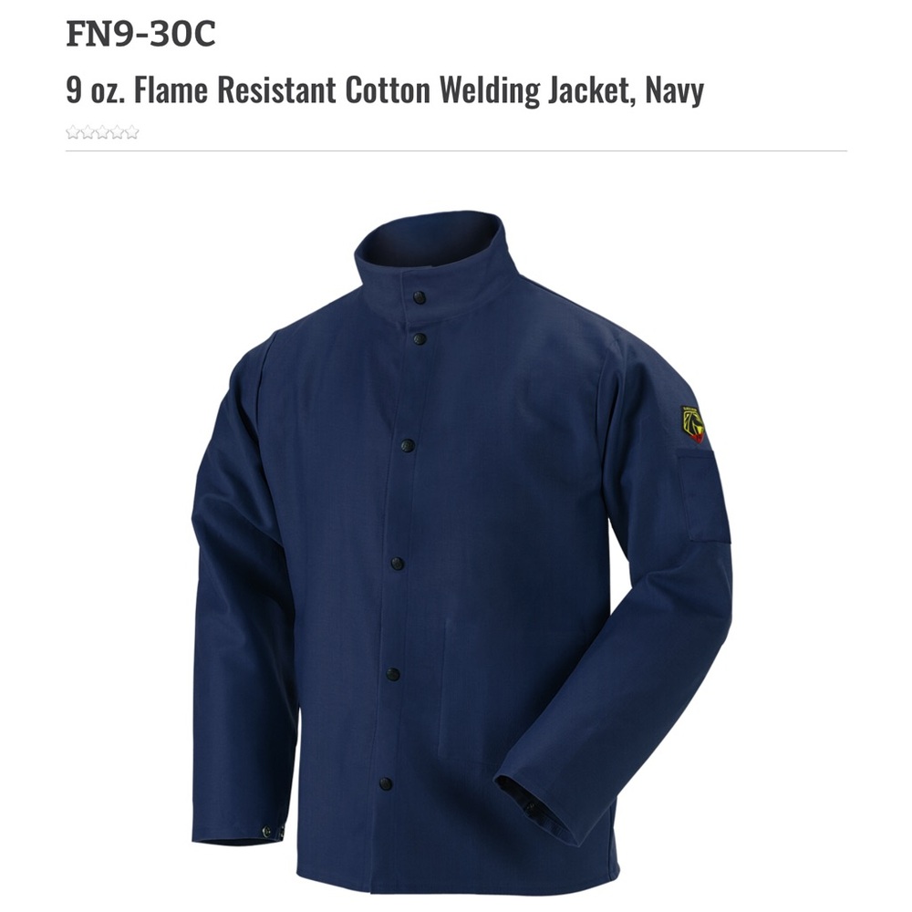 FN9-30C 9 oz. Flame Resistant Cotton Welding Jacket, Navy 3x